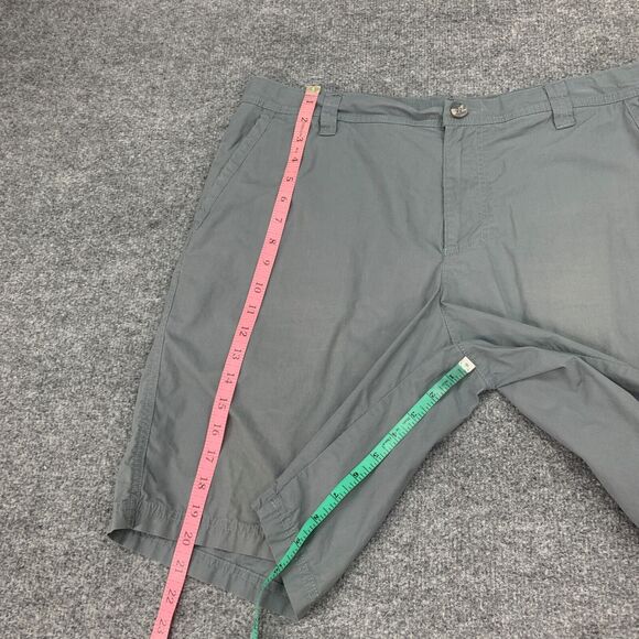 Columbia Short Mens 36 Dove Washed Out Flat Front Lightweight Cotton Khaki Chino - Picture 6 of 11